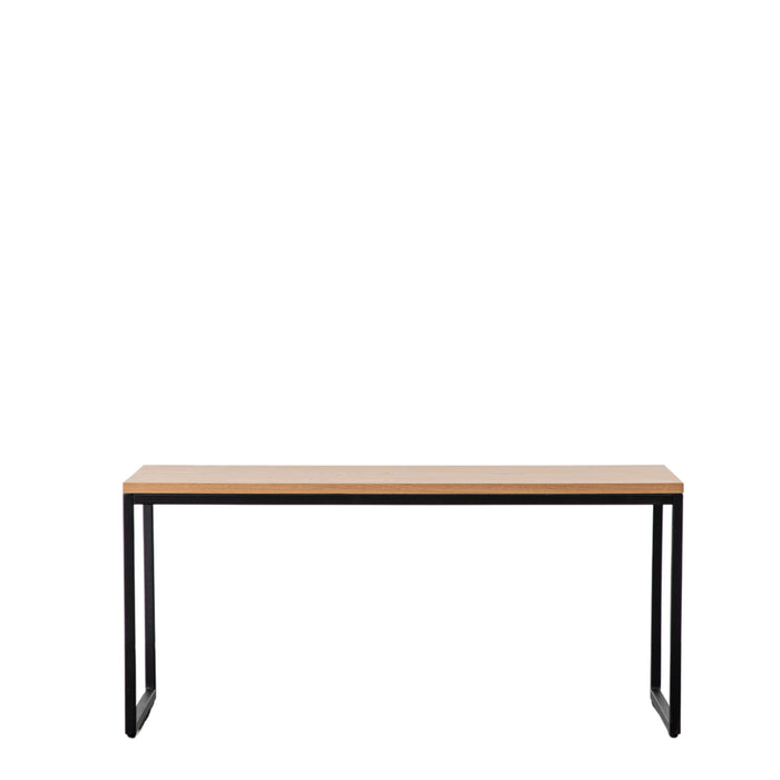 Sofia Coffee Table, Oak, Black Metal