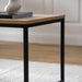 Sofia Coffee Table, Oak, Black Metal