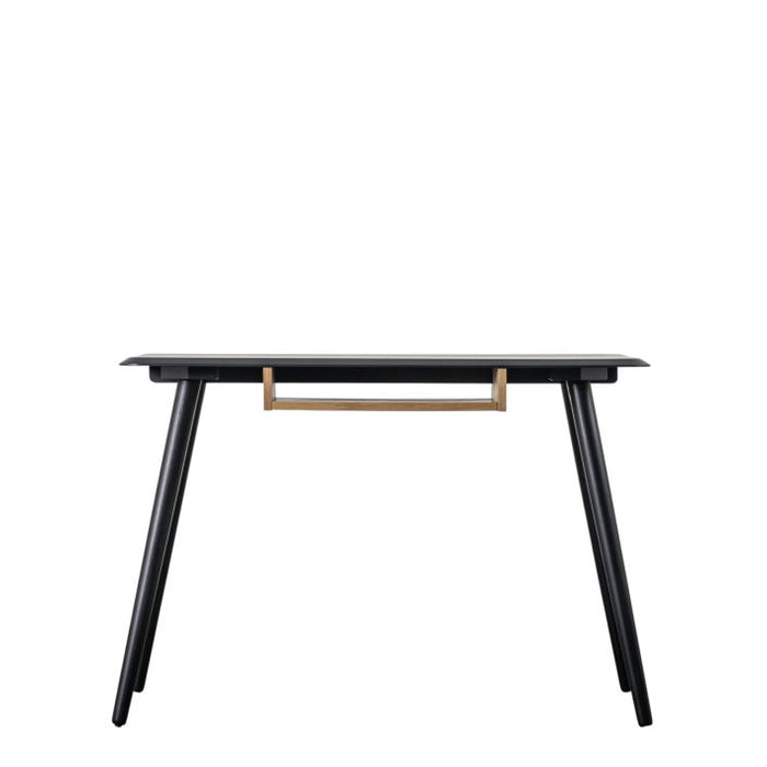 Dalton Contemporary Black & Natural Oak Desk - Minimalist Design