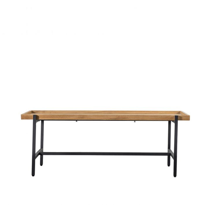 Kobe Coffee Table, Natural Oak, Black Metal