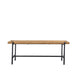 Kobe Coffee Table, Natural Oak, Black Metal