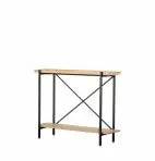 Kobe Oak & Black Metal Console Table