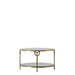 Chiara Coffee Table, Black Marble Top, Gold Metal Frame