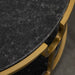 Chiara Coffee Table, Black Marble Top, Gold Metal Frame