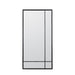 Orla Rectangular Wall Mirror, Black Metal, Frame  