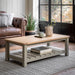 Giorgia Coffee Table, Storage Shelf, Oak Top