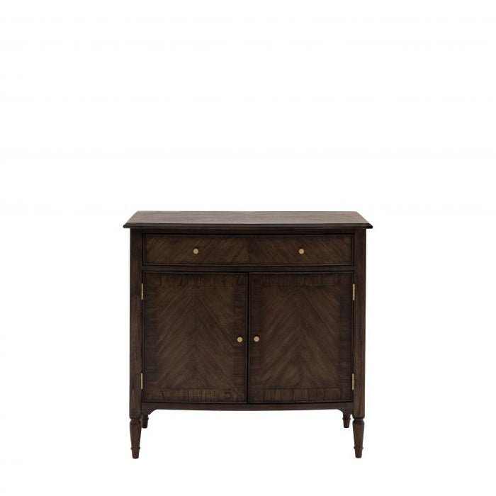 Sara Small Wooden Sideboard, 2 Door, 2 Drawer, Brown