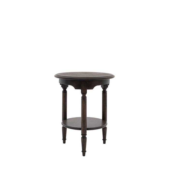 Hampton Luxury Round Walnut Side Table