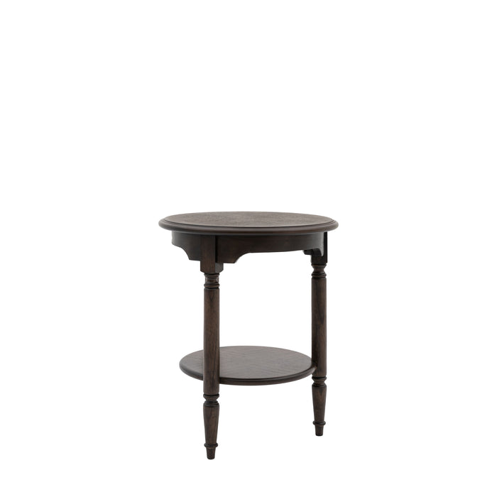 Hampton Luxury Round Walnut Side Table