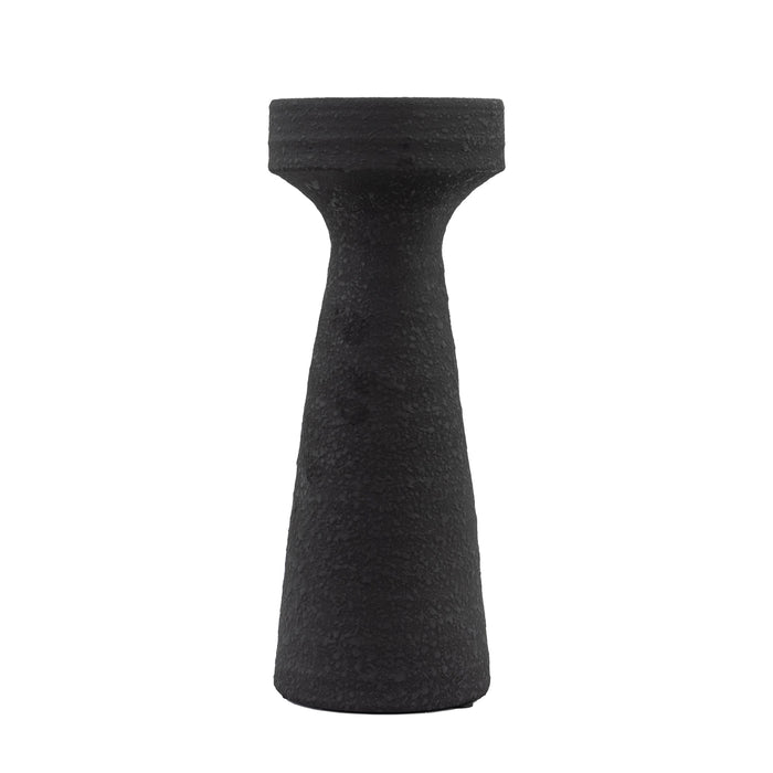 Black Ceramic Pillar Candle Holder