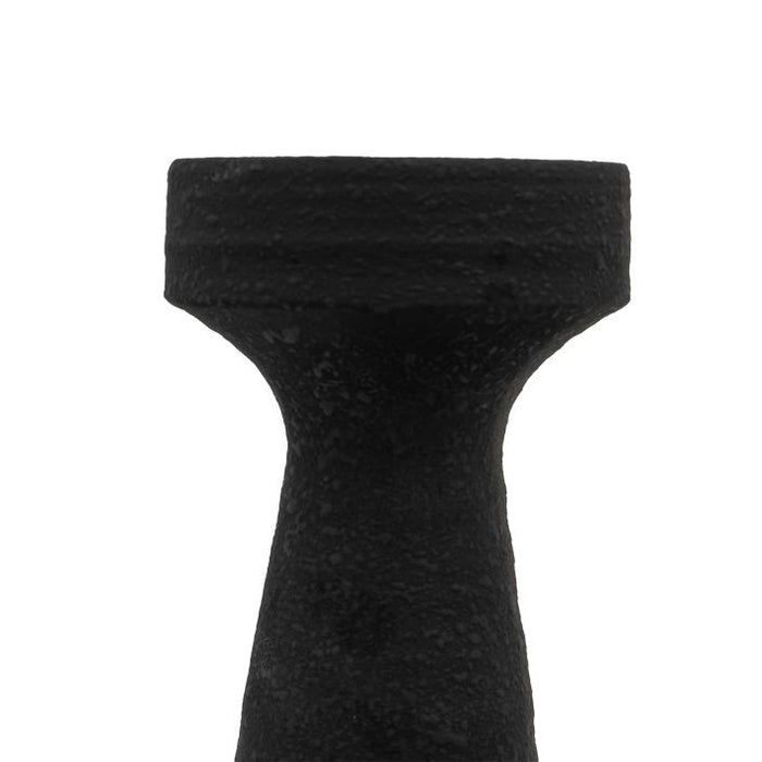 Black Ceramic Pillar Candle Holder