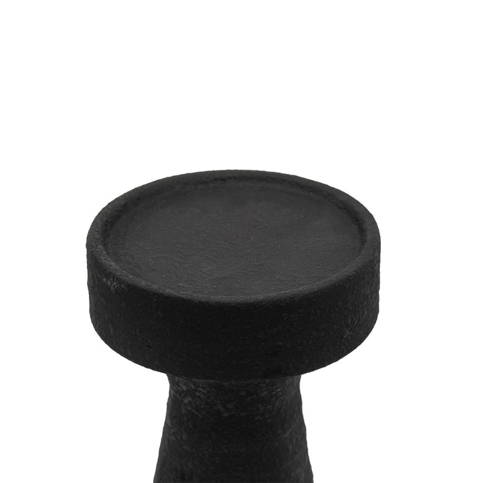 Black Ceramic Pillar Candle Holder