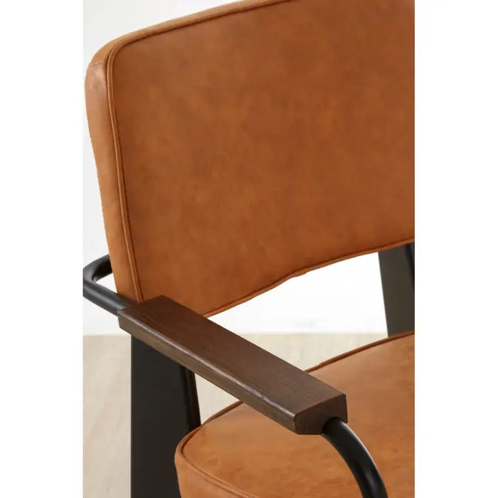 Dalston Tan Leather Armchair / Accent Chair