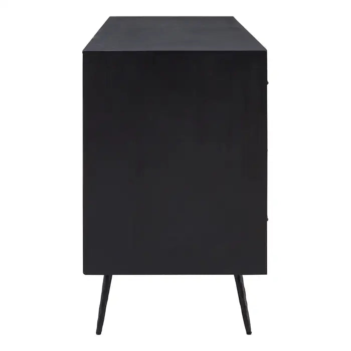 Madsen Wood & Glass Cabinet In Black