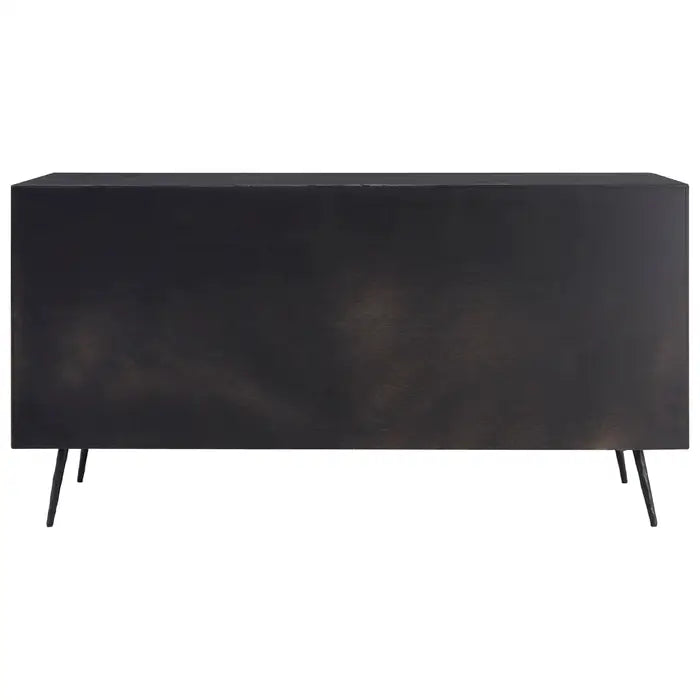 Madsen Wood & Glass Cabinet In Black