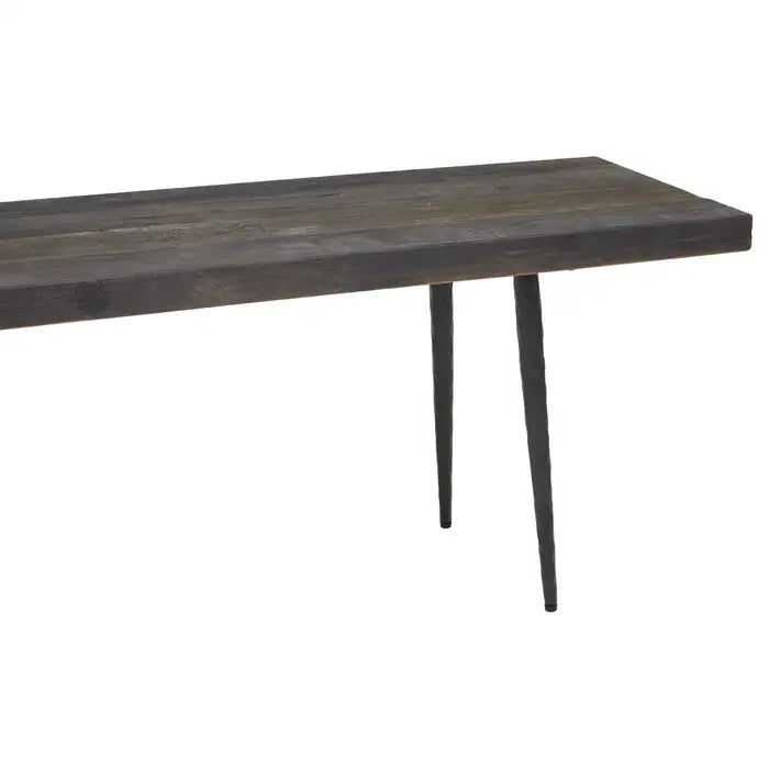 Mason Indoor Bench, Stone Grey Oak, Iron Legs