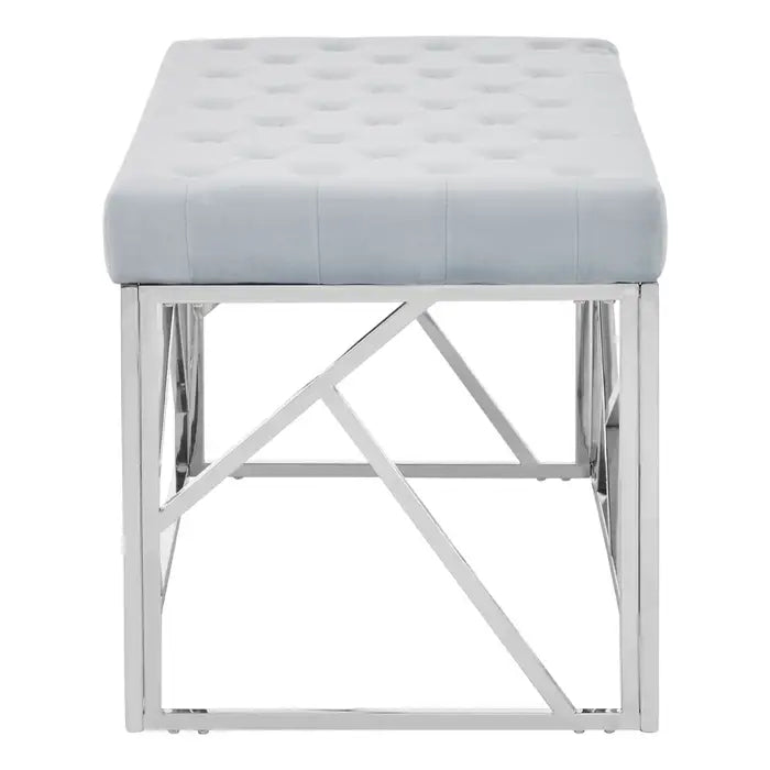 Allure Powder Blue Geometric Bench