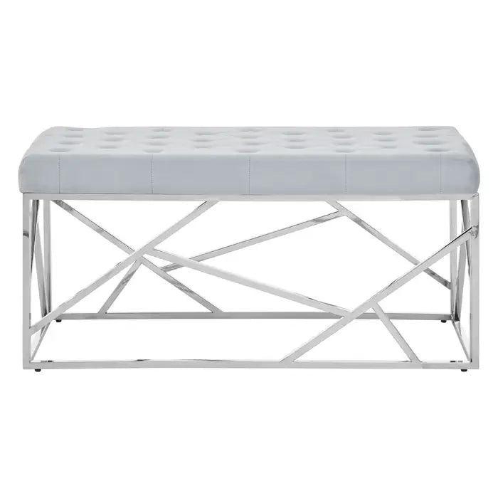 Allure Powder Blue Geometric Bench