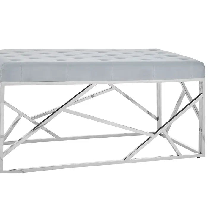 Allure Powder Blue Geometric Bench