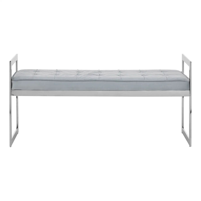 Allure Powder Blue And Silver Finish Bench