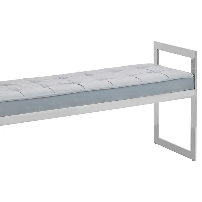 Allure Powder Blue And Silver Finish Bench