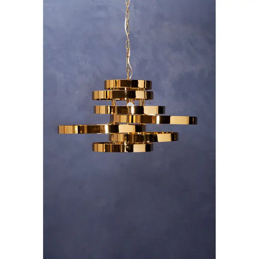 Alana Cascading Shade Pendant Light in Titanium Gold Finish