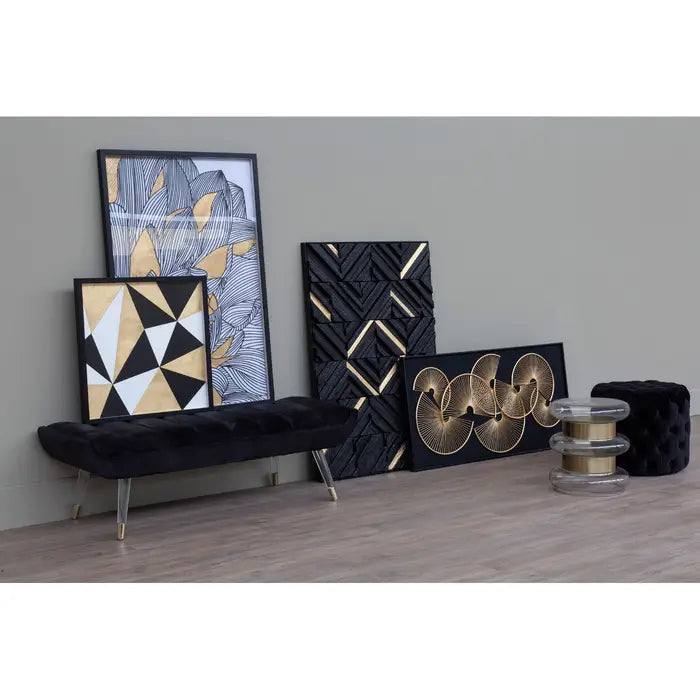 Modello Framed Botanical Wooden Wall Art In Black