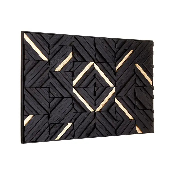 Modello Black Wood Carving Wall Art