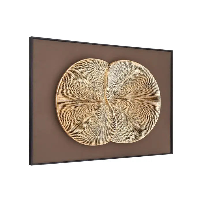 Modello Gold Finish Wood Panel Wall Art