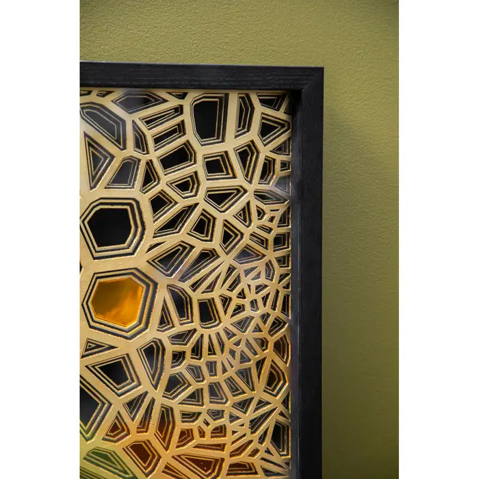 Modello Gold And black Paper Sculpture Wall Art