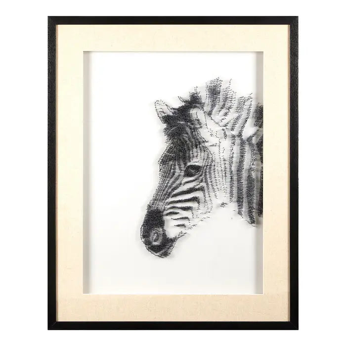 Modello Zebra Sculpture Wall Art In Black