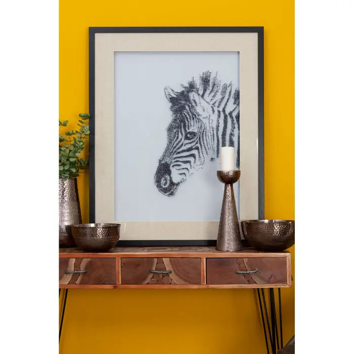 Modello Zebra Sculpture Wall Art In Black