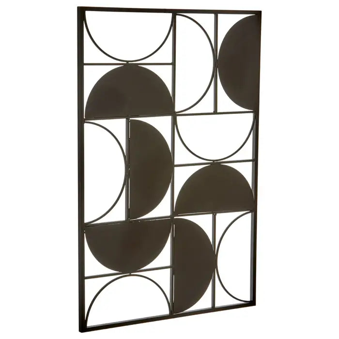 Trento Black Finish Semicircle Iron Wall Art