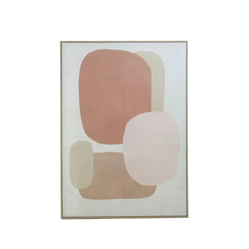 Minimalist Abstract Wall Art – Assorted Pastel Tones & Pinewood Frame  