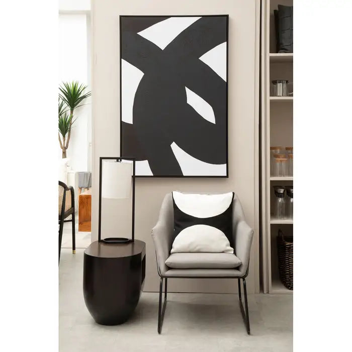 Striking Minimalist Canvas Wall Art – Bold Monochrome Abstract Design  