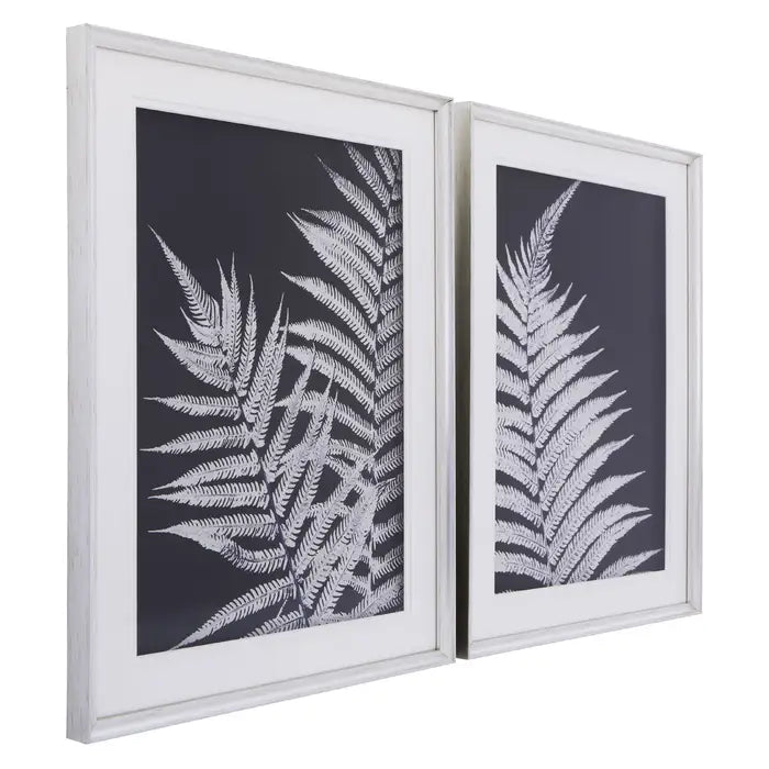 Nason Set Of Two Leaf Print Wall Art In Black