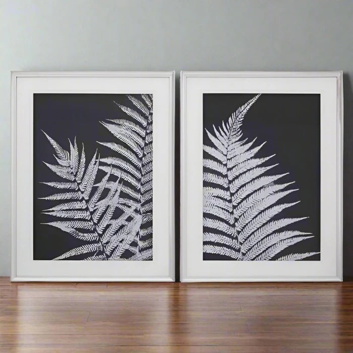 Nason Set Of Two Leaf Print Wall Art In Black