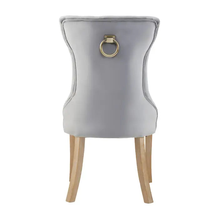 Kensington Townhouse Grey Buttoned Dining Chair