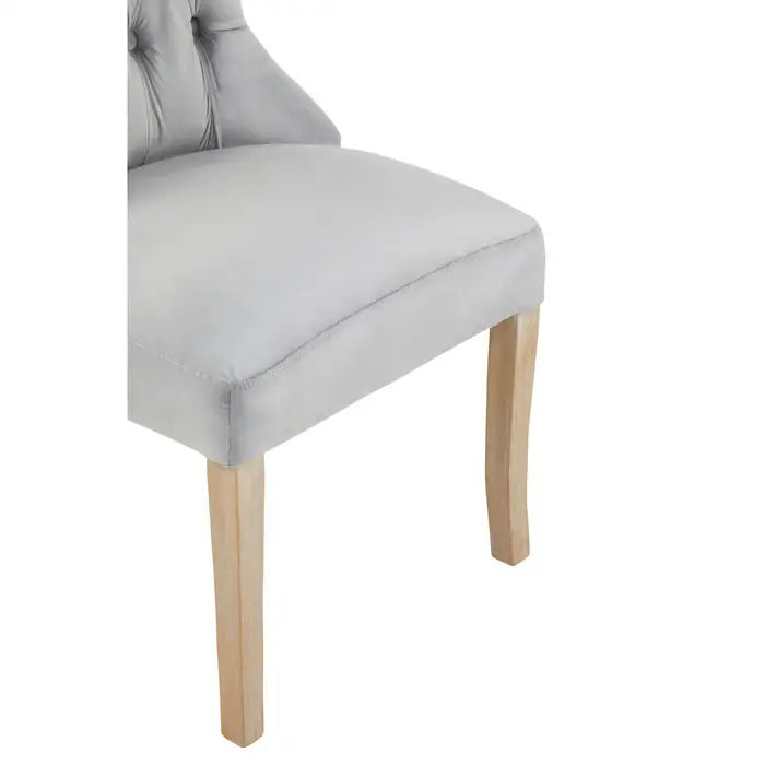 Kensington Townhouse Grey Buttoned Dining Chair