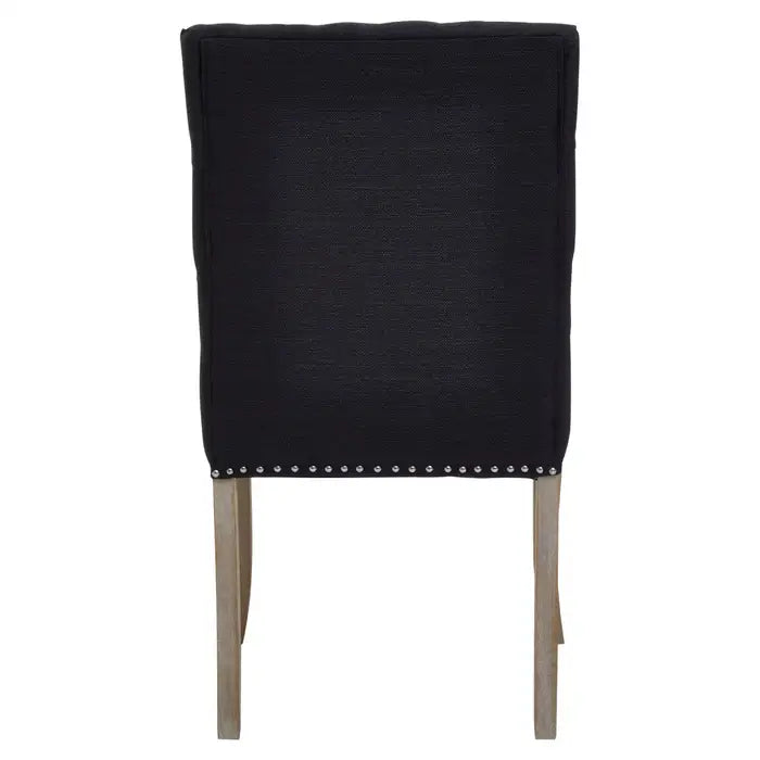 Kensington Townhouse Black Linen Dining Chair