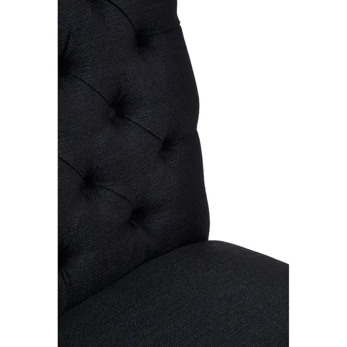 Kensington Townhouse Black Linen Dining Chair