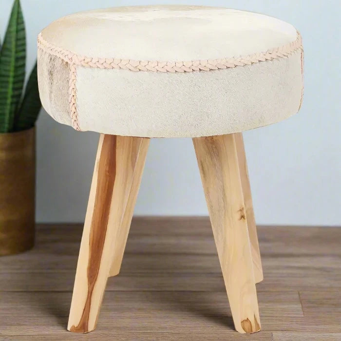 Teak vanity deals stool