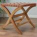 Kendari Low Stool with Sustainable Teak Wood Base