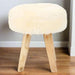 Kendari Stool With Dual Tone Faux Fur