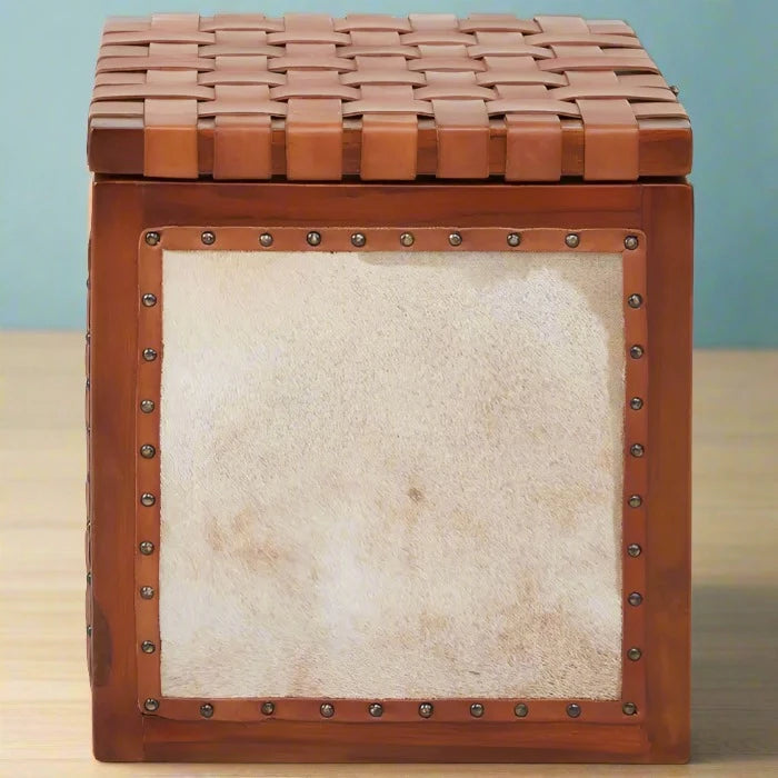 Kendari Storage  Wooden Brown Stool