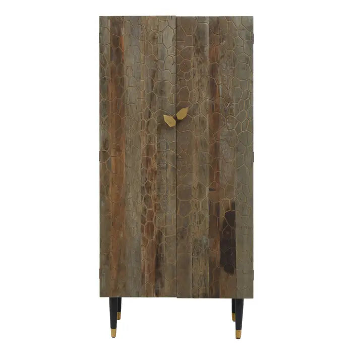 Malay Tall Wooden Cabinet In Black