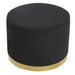 Black & Gold Round Pouffe