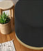 Black & Gold Round Pouffe