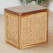 Teak Wood and Rattan Storage Box