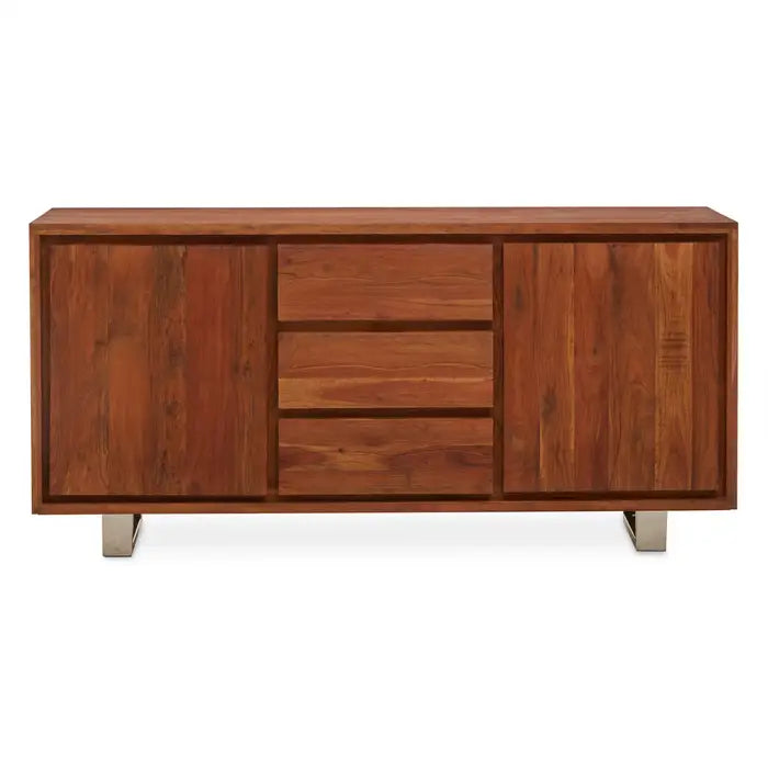 Simla Sideboard, Acacia Wood, Two Door, Three Drawers, Brown